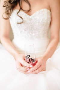 bride champagne glass