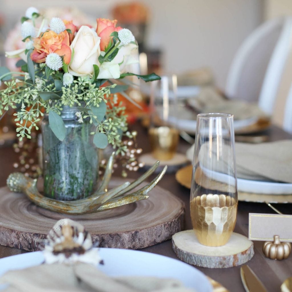 Golden Thanksgiving Tablescape