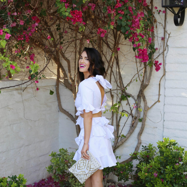 ruffle dress styled by kasey