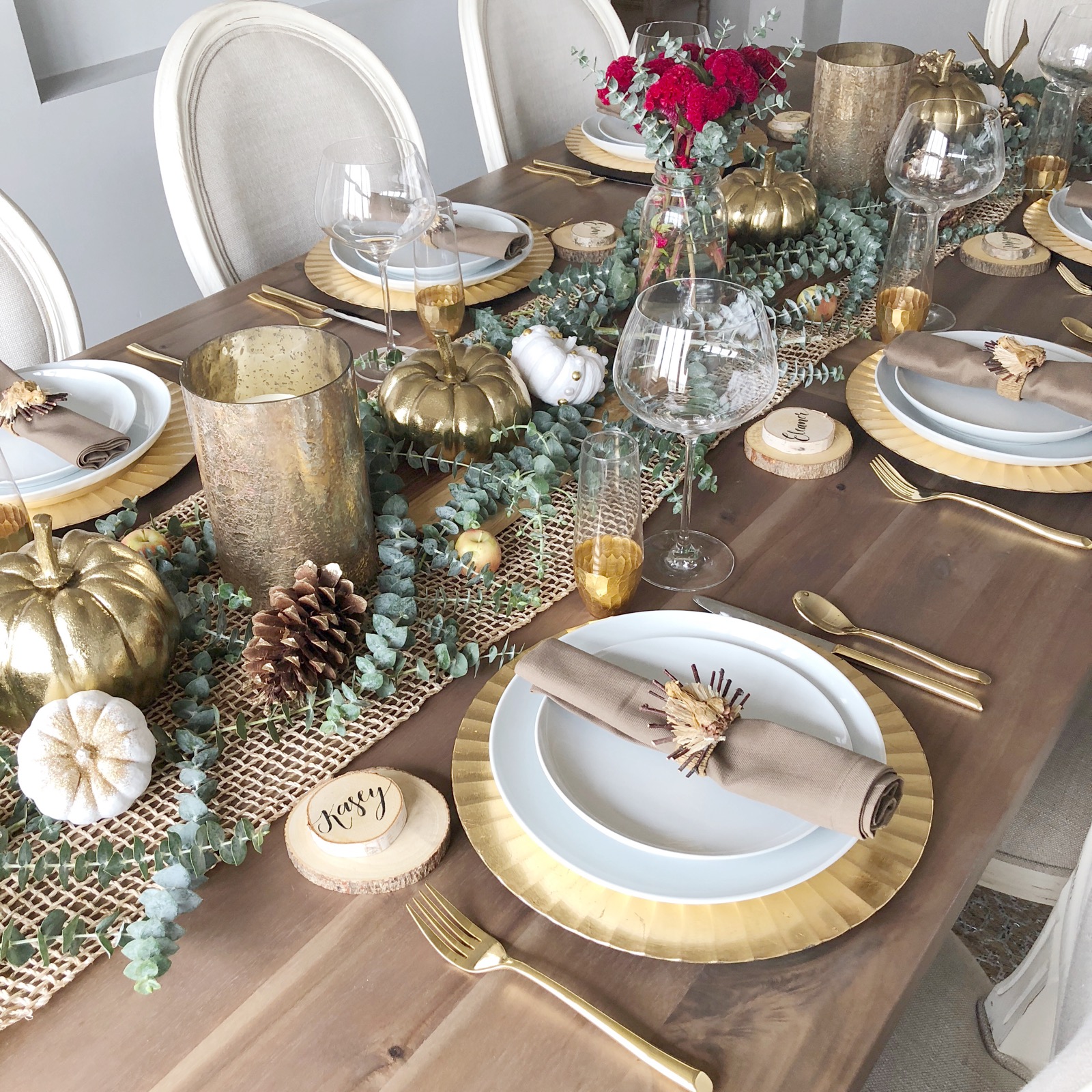 Rustic Gold Thanksgiving Table - SBK Living