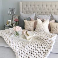 tufted bed shabby chic bedroom