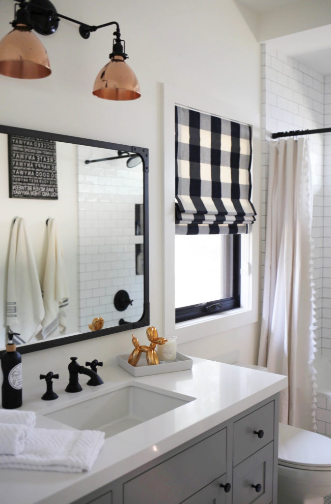  black  and white  farmhouse bathroom  sbk living 16 Styled 