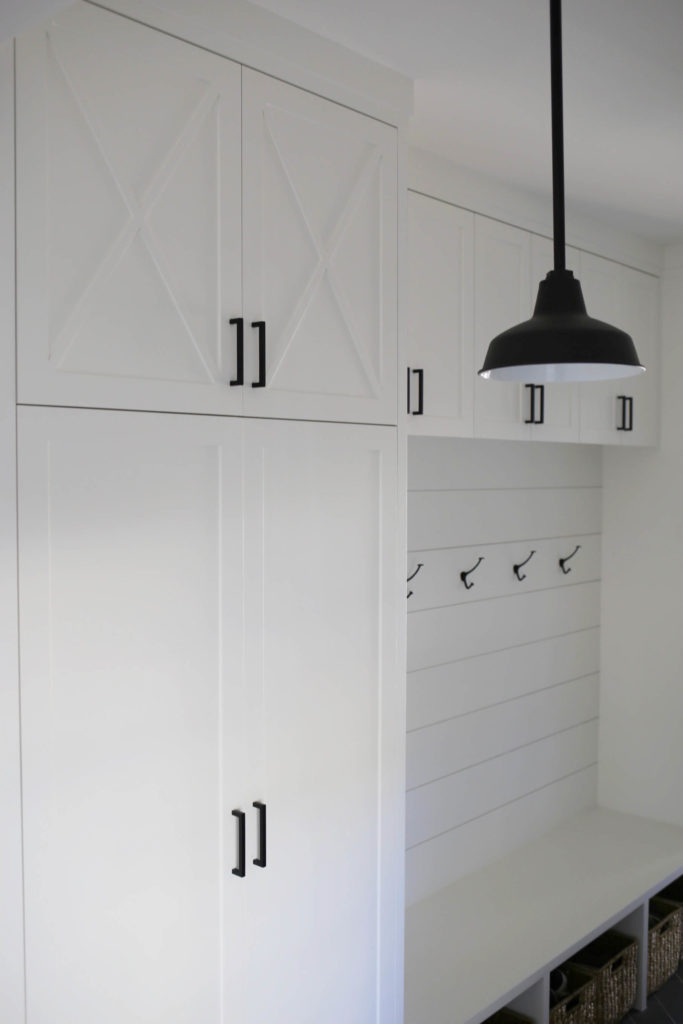 White Farmhouse Mudroom - SBK Living