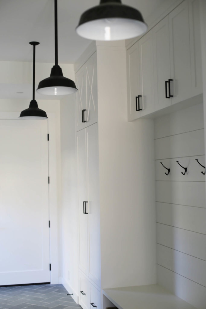 White Farmhouse Mudroom - SBK Living