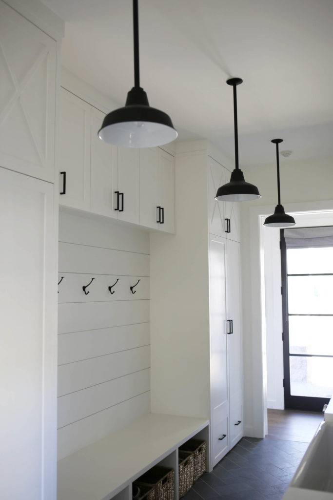 White Farmhouse Mudroom - SBK Living