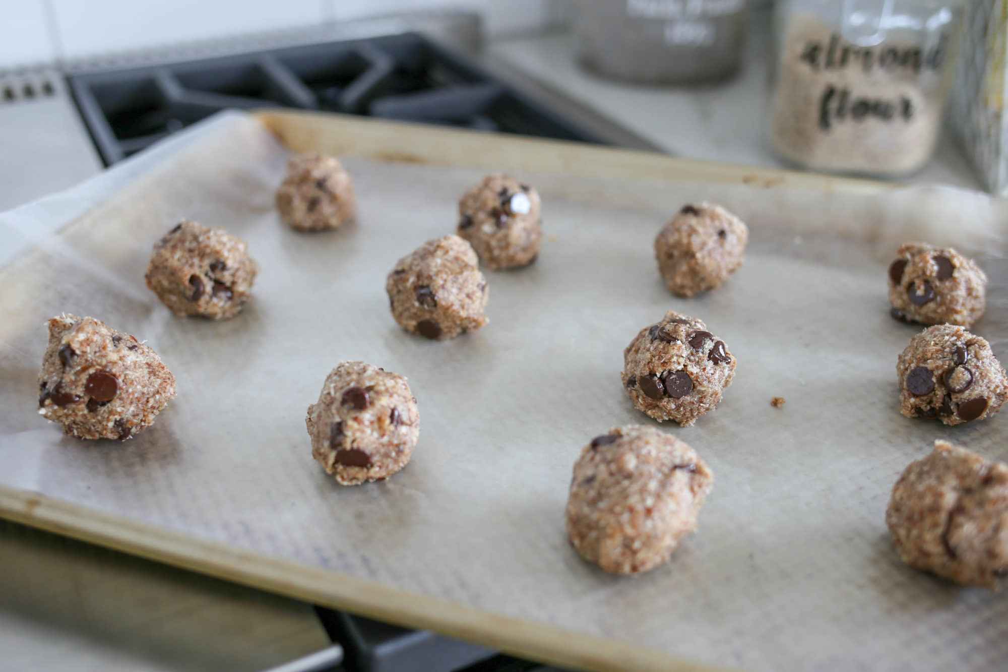 healthy chocolate chip coconut cookies