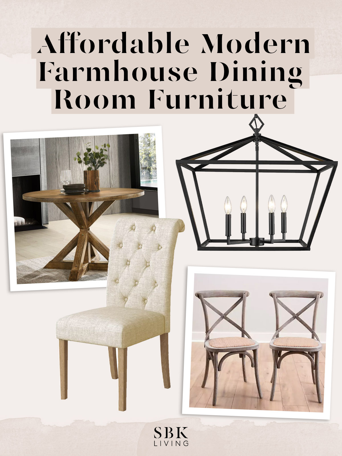 Affordable Modern Farmhouse Dining Room Furniture Styled By Kasey