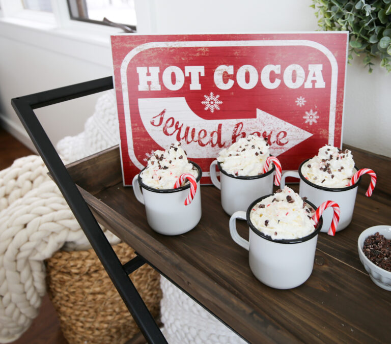 Farmhouse Holiday Hot Cocoa Bar