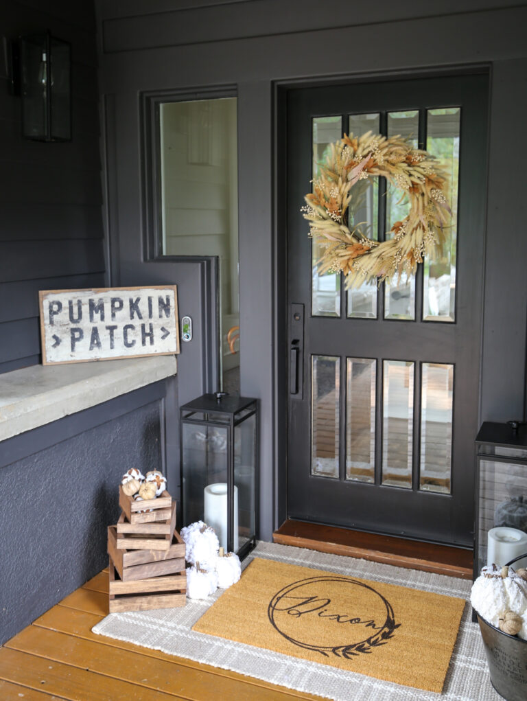 country fall front door