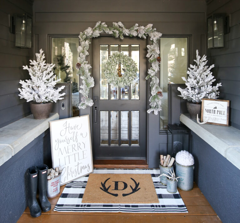 holiday front door decor