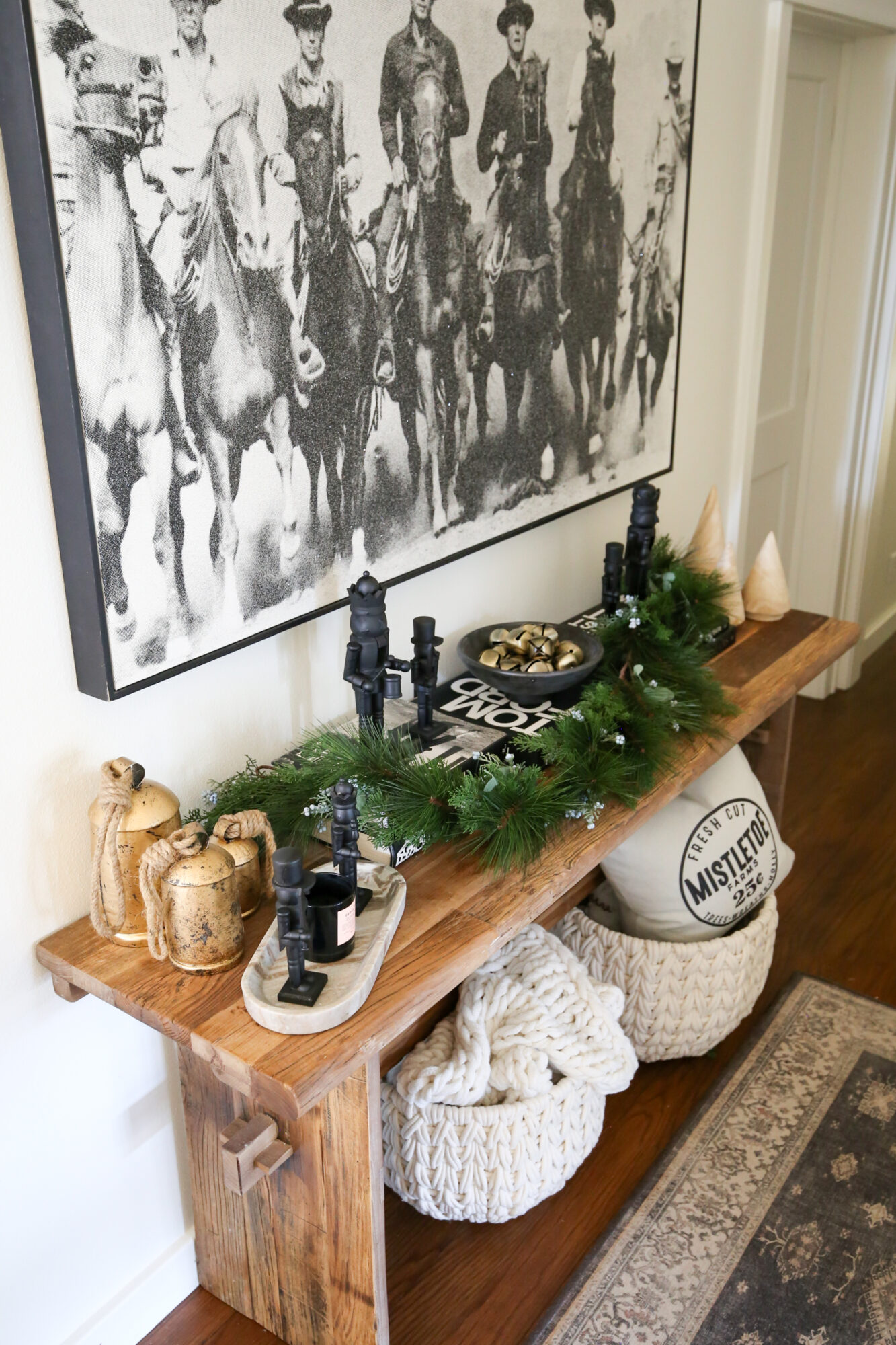 christmas console table