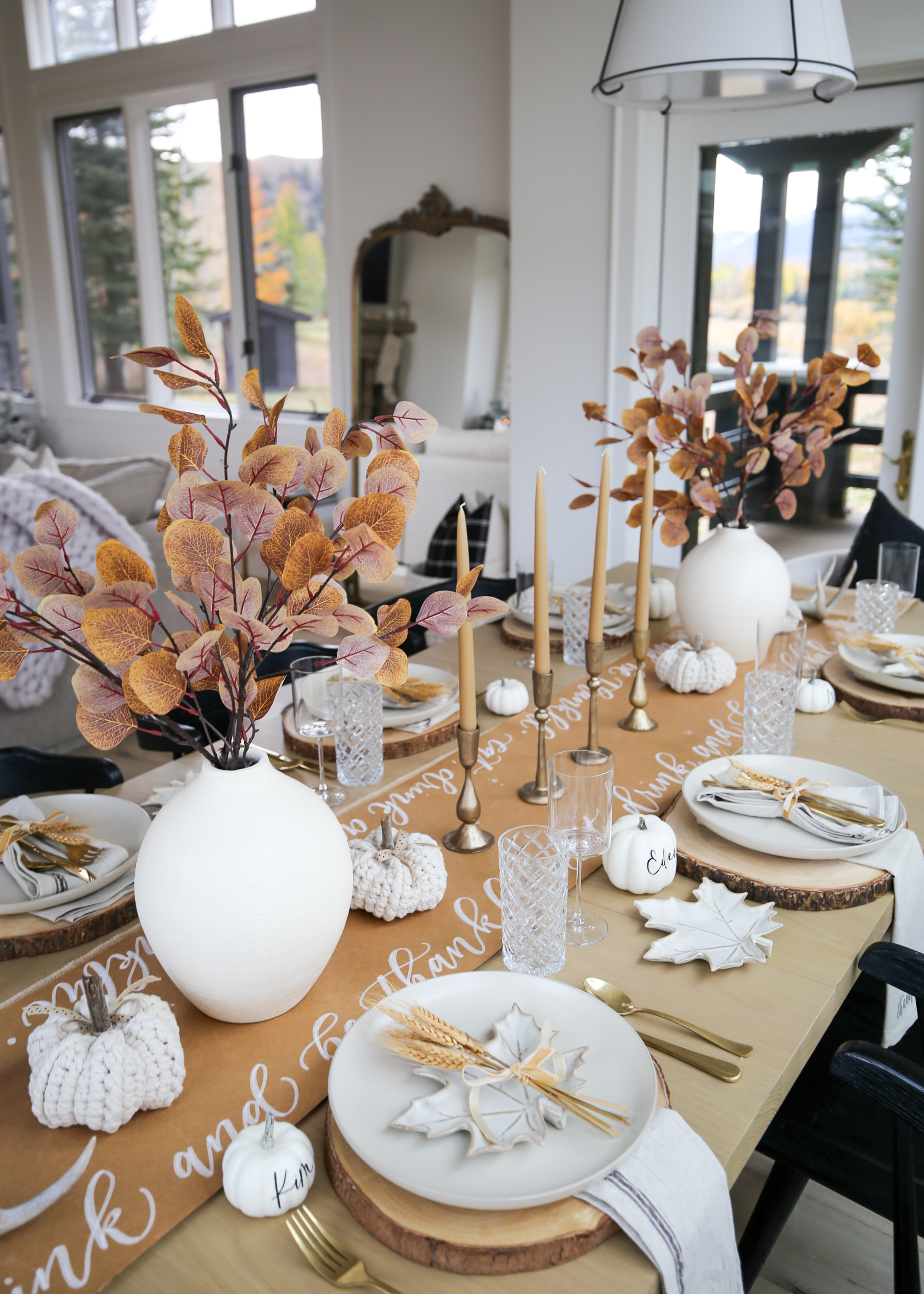 Thanksgiving Modern Country Neutral & Gold Table - SBK Living