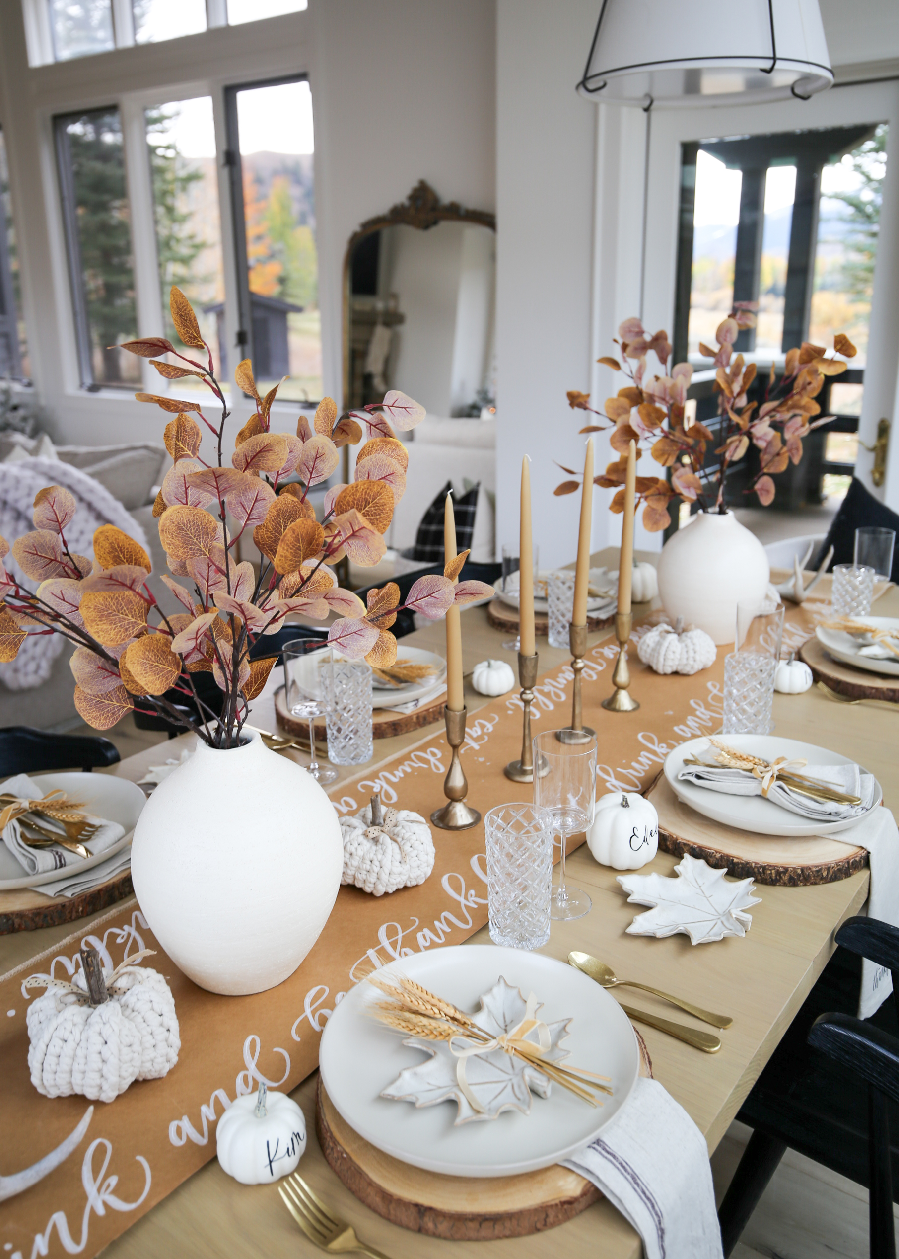 Thanksgiving Modern Country Neutral Gold Table SBK Living