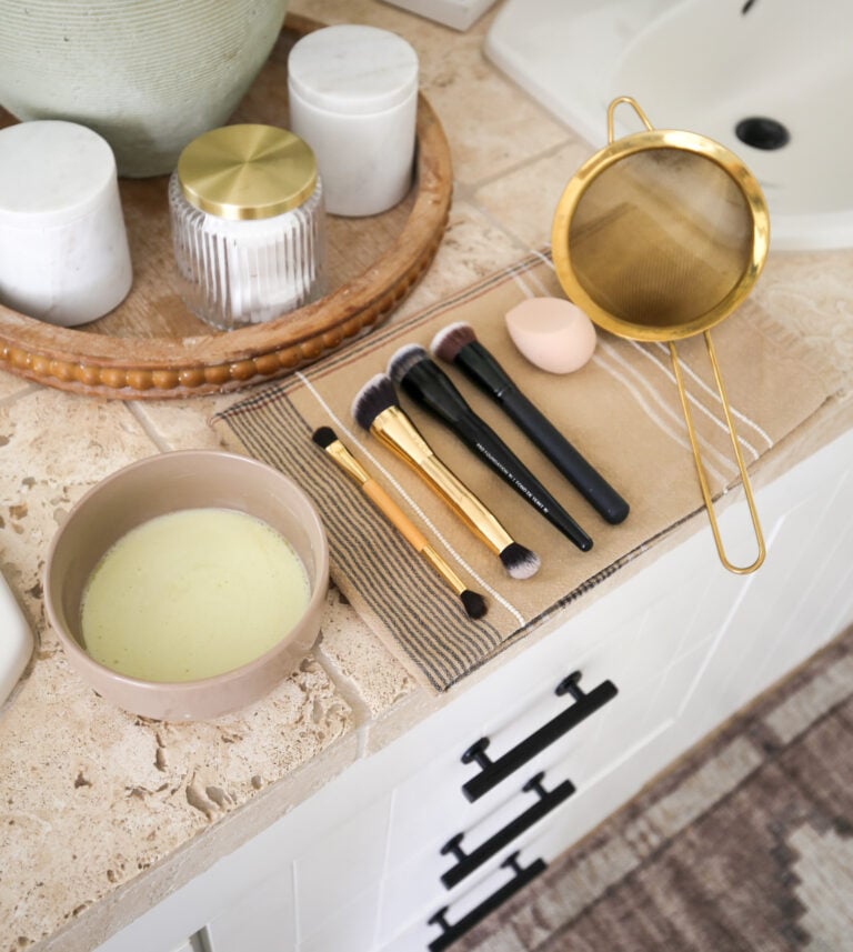 DIY makeup brush and sponge cleaner