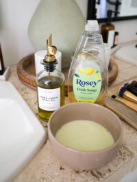 DIY makeup brush and sponge cleaner