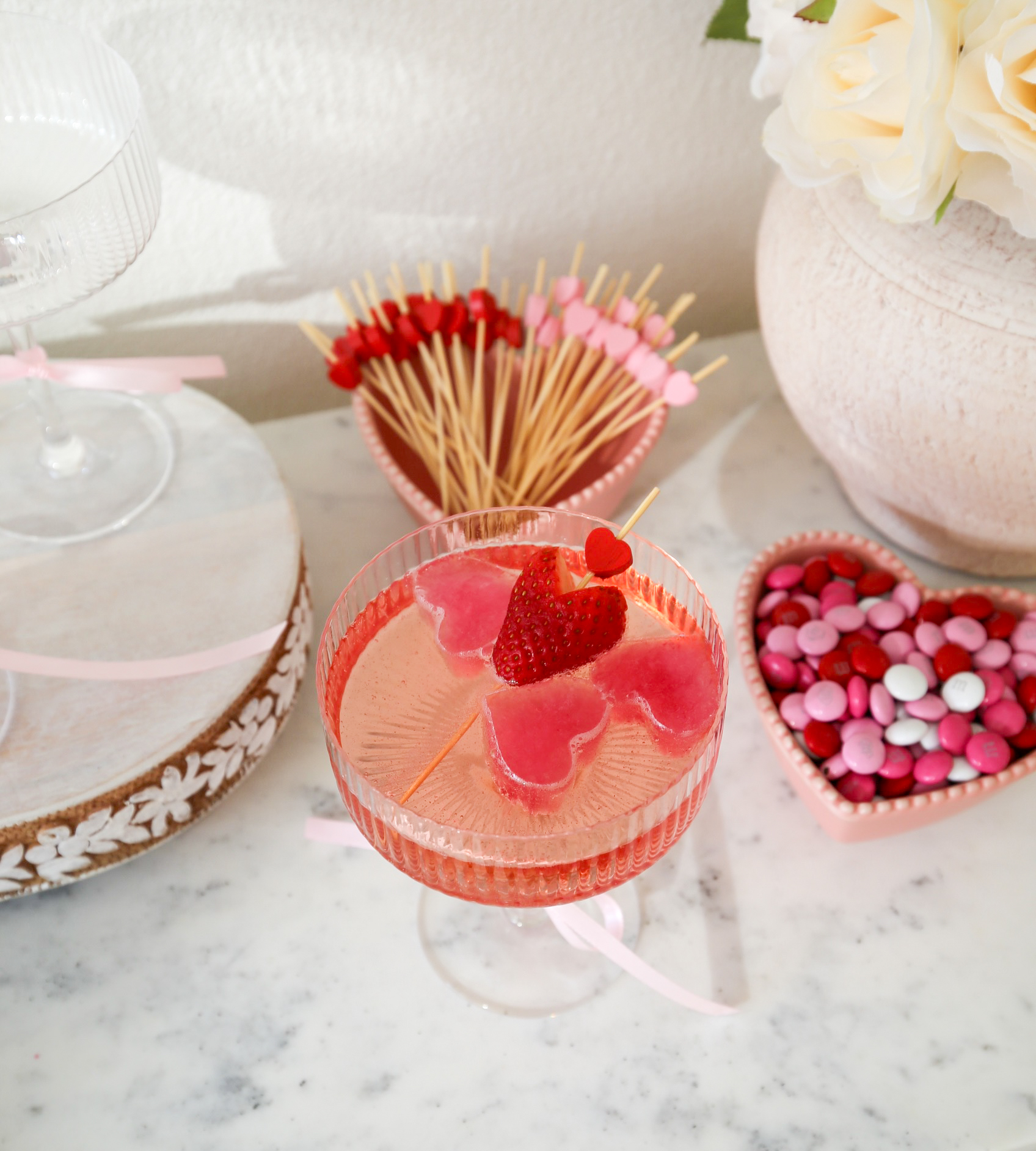 valentines galentines girly bubbly drink
