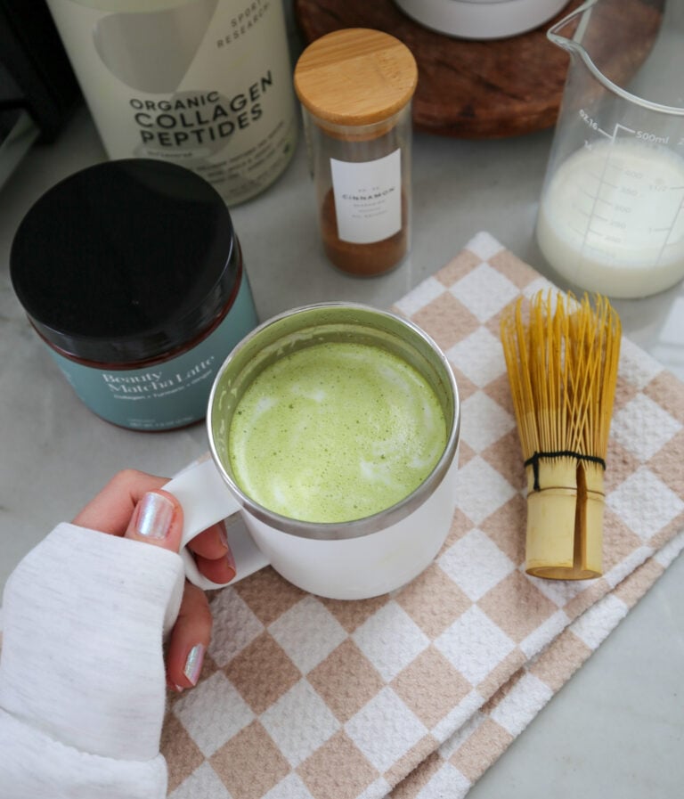high protein morning matcha drink