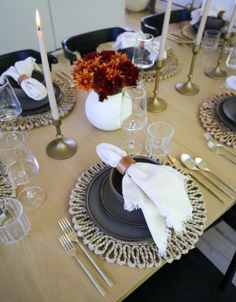 affordable fall tablescape