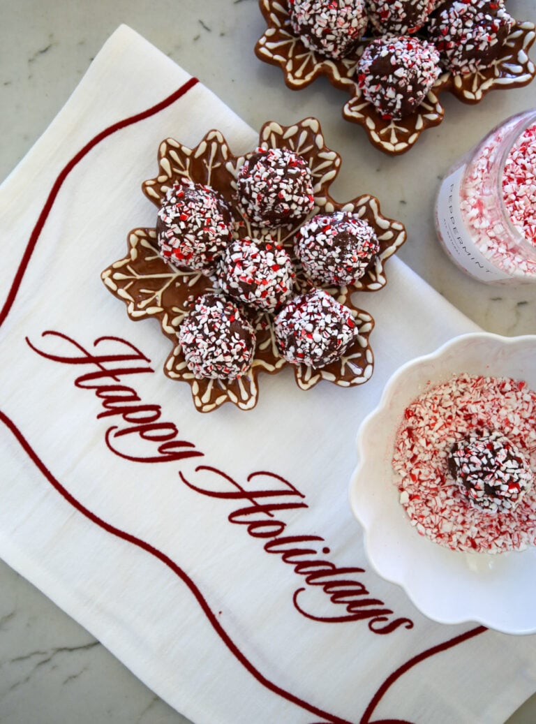 chocolate protein peppermint balls