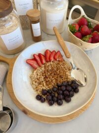 protein fiber oatmeal bowl