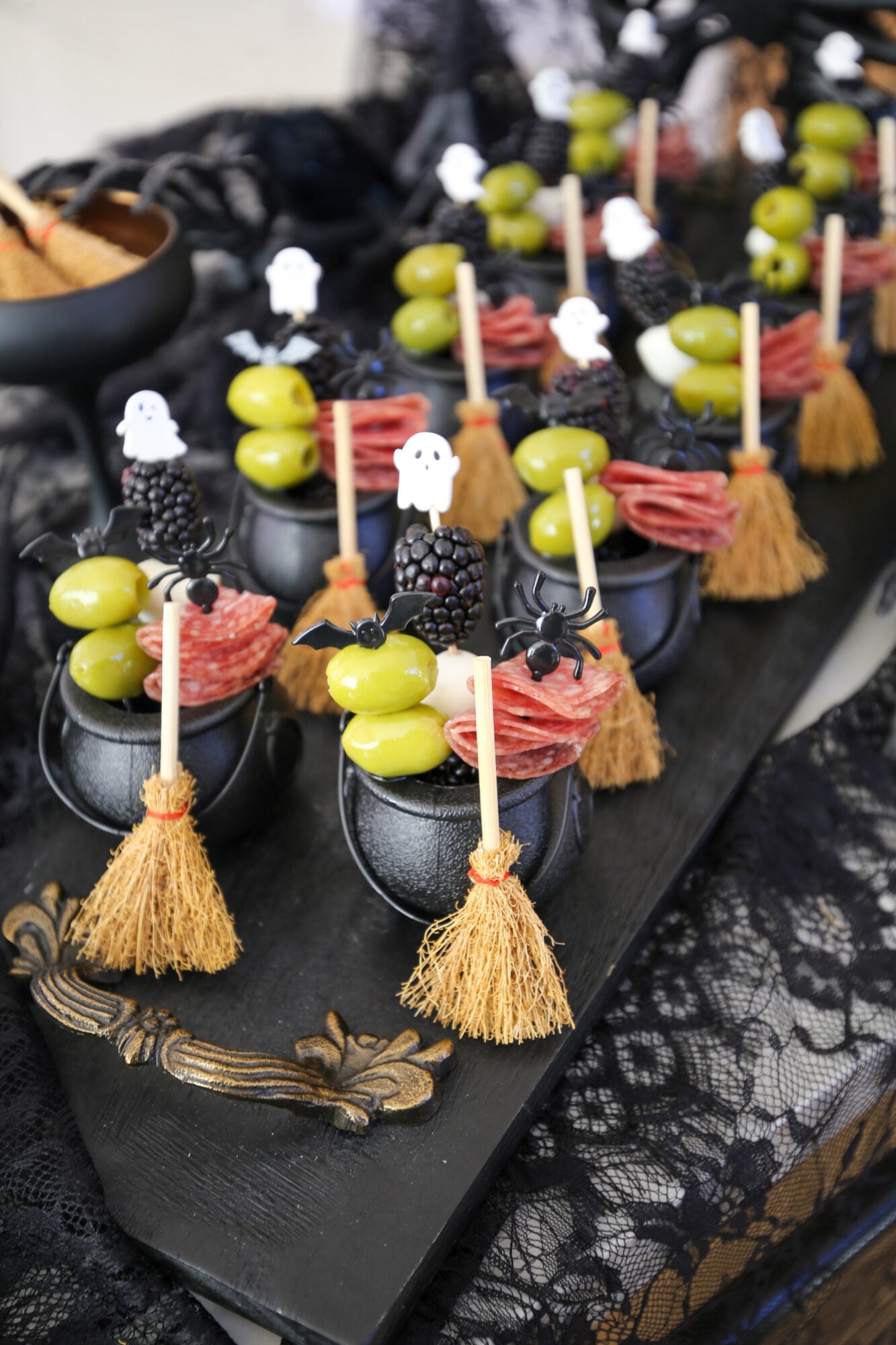 Mini Cauldron Charcuterie Cups