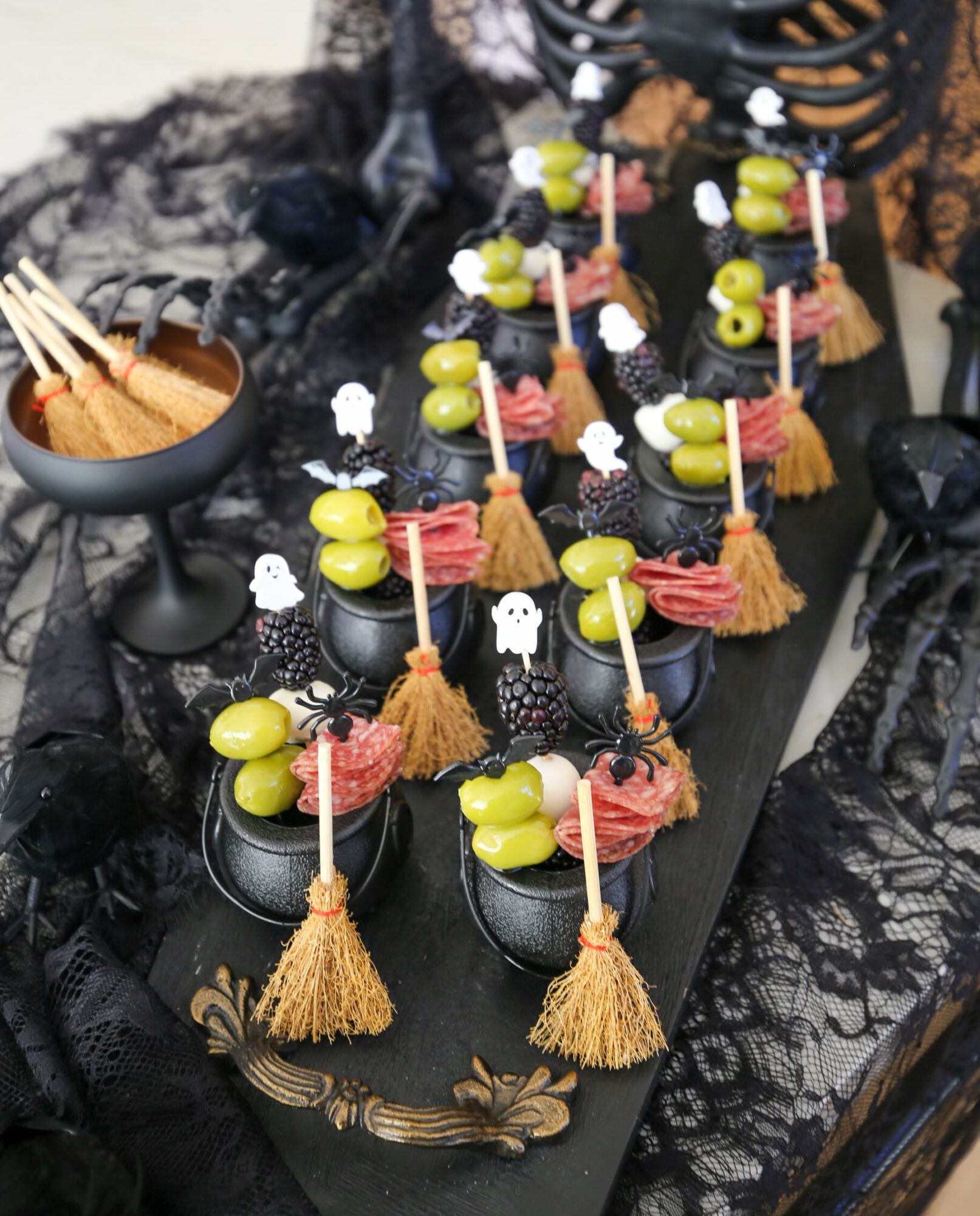 Mini Cauldron Charcuterie Cups