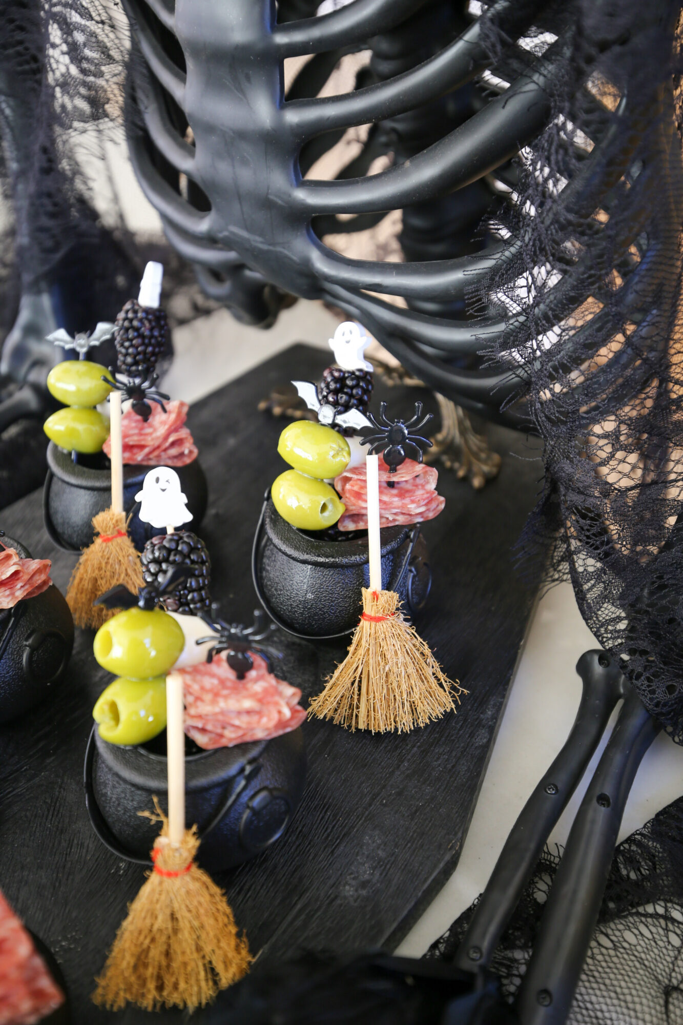 Mini Cauldron Charcuterie Cups